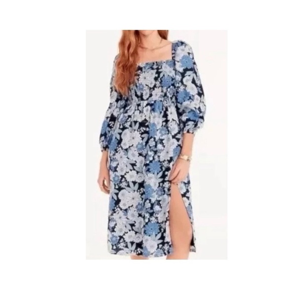 J.Crew Linen Daydream Dress In Zinnia Floral - Picture 6 of 8